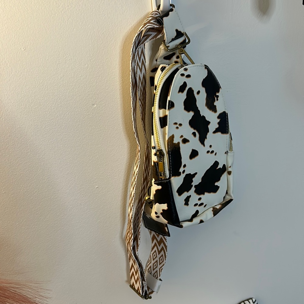 COW Vegan Leather Sling Bag - Picture 10 of 11